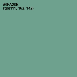 #6FA28E - Bay Leaf Color Image