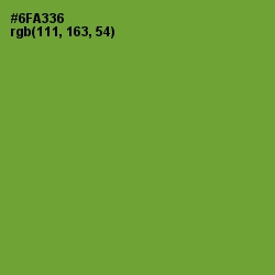 #6FA336 - Olive Drab Color Image