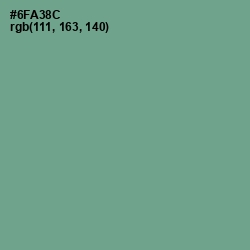 #6FA38C - Bay Leaf Color Image