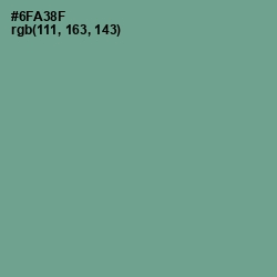 #6FA38F - Bay Leaf Color Image