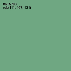 #6FA783 - Bay Leaf Color Image