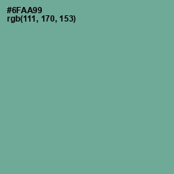 #6FAA99 - Sea Nymph Color Image