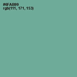 #6FAB99 - Sea Nymph Color Image