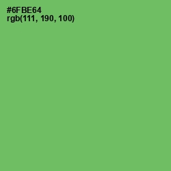 #6FBE64 - Fern Color Image