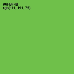 #6FBF4B - Asparagus Color Image