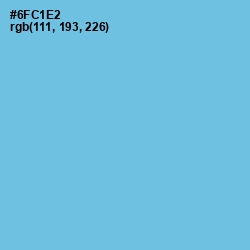 #6FC1E2 - Aquamarine Blue Color Image