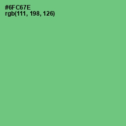 #6FC67E - Pastel Green Color Image