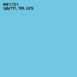 #6FC7E1 - Aquamarine Blue Color Image