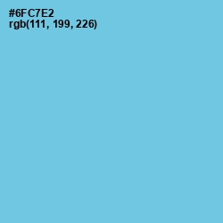 #6FC7E2 - Aquamarine Blue Color Image