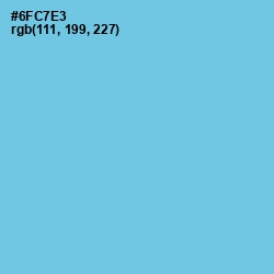#6FC7E3 - Aquamarine Blue Color Image