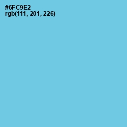 #6FC9E2 - Aquamarine Blue Color Image