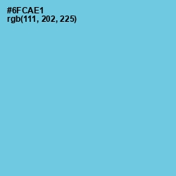 #6FCAE1 - Aquamarine Blue Color Image