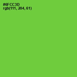 #6FCC3D - Bright Green Color Image