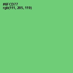 #6FCD77 - Pastel Green Color Image