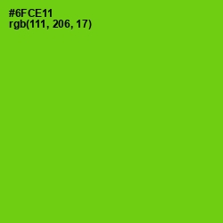 #6FCE11 - Bright Green Color Image
