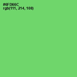 #6FD66C - Pastel Green Color Image