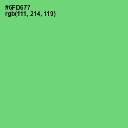 #6FD677 - Pastel Green Color Image