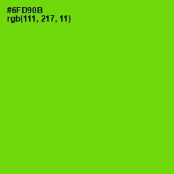 #6FD90B - Bright Green Color Image