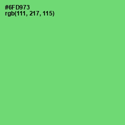 #6FD973 - Pastel Green Color Image