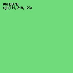#6FDB7B - Pastel Green Color Image
