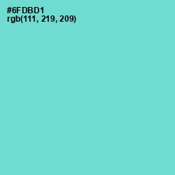 #6FDBD1 - Downy Color Image