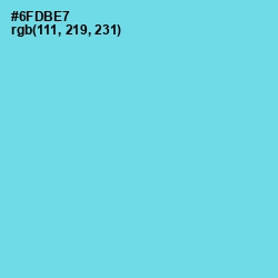 #6FDBE7 - Turquoise Blue Color Image