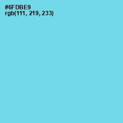 #6FDBE9 - Turquoise Blue Color Image