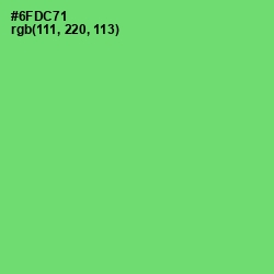 #6FDC71 - Pastel Green Color Image