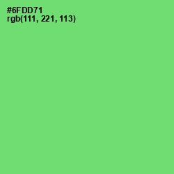 #6FDD71 - Pastel Green Color Image