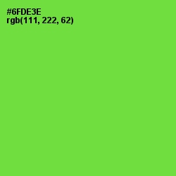 #6FDE3E - Bright Green Color Image