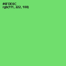 #6FDE6C - Pastel Green Color Image