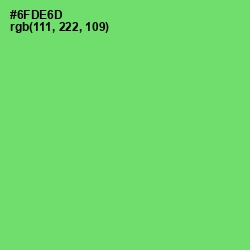 #6FDE6D - Pastel Green Color Image