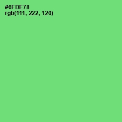 #6FDE78 - Pastel Green Color Image