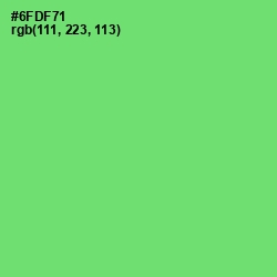 #6FDF71 - Pastel Green Color Image