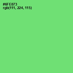 #6FE073 - Screamin' Green Color Image