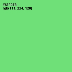 #6FE078 - Screamin' Green Color Image