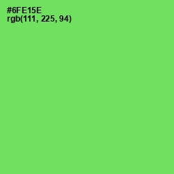 #6FE15E - Pastel Green Color Image