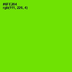 #6FE204 - Bright Green Color Image