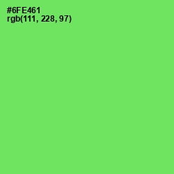 #6FE461 - Screamin' Green Color Image