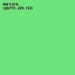 #6FE47A - Screamin' Green Color Image