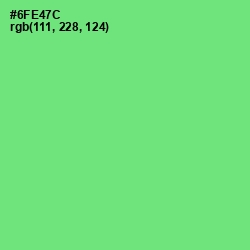 #6FE47C - Screamin' Green Color Image