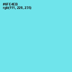 #6FE4EB - Turquoise Blue Color Image