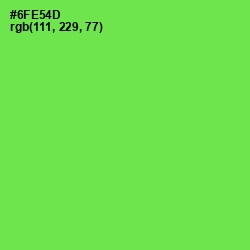 #6FE54D - Screamin' Green Color Image