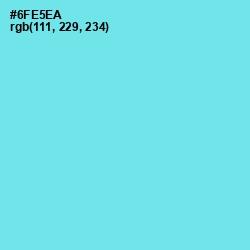 #6FE5EA - Turquoise Blue Color Image