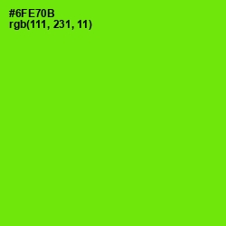 #6FE70B - Bright Green Color Image