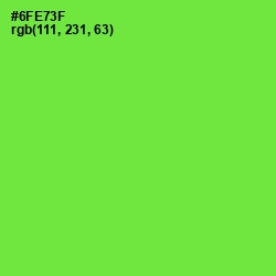 #6FE73F - Bright Green Color Image