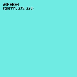 #6FEBE4 - Turquoise Blue Color Image