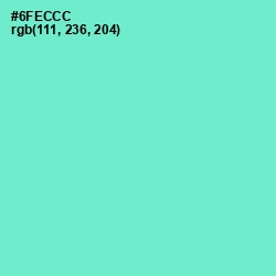 #6FECCC - Aquamarine Color Image