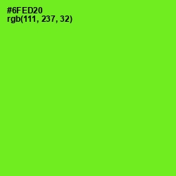 #6FED20 - Bright Green Color Image