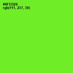 #6FED26 - Bright Green Color Image